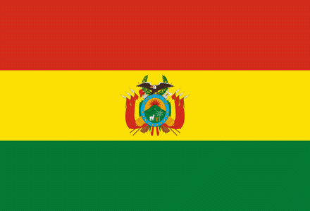 Bolivien Fahne mit Wappen