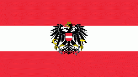 Österreich Fahne mit Wappen