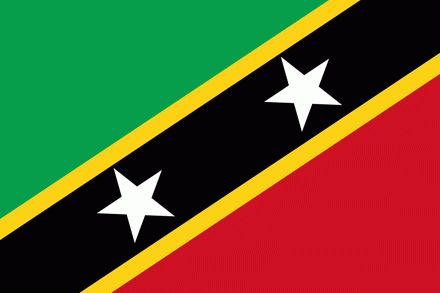 Saint Kitts and Navis Fahne