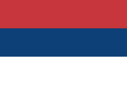 Serbien Fahne ohne Wappen